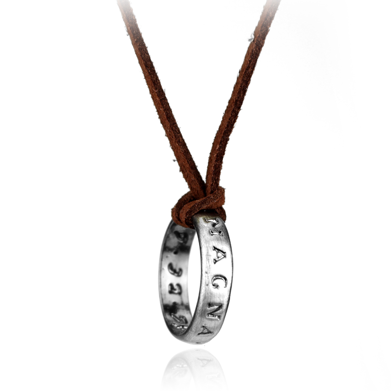 Vintage Fashion Accessories - Game Anime Leather Chain Ring Necklace
