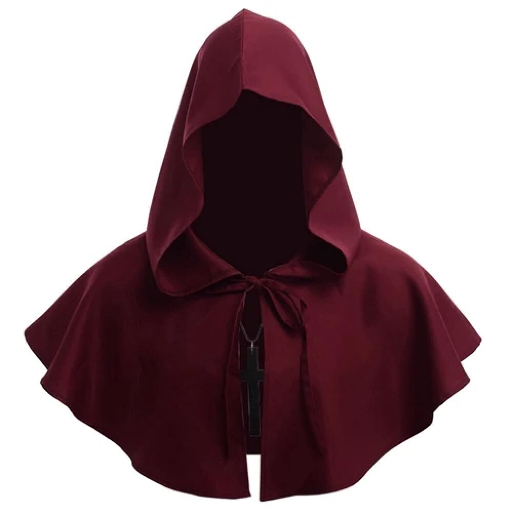 Vintage Trench Coat - Medieval Vintage Hooded Lace Up Solid