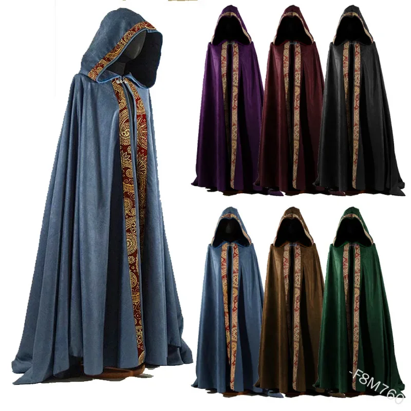 Vintage Trench Coat - Medieval Halloween Cosplay Cloak Hooded Coat
