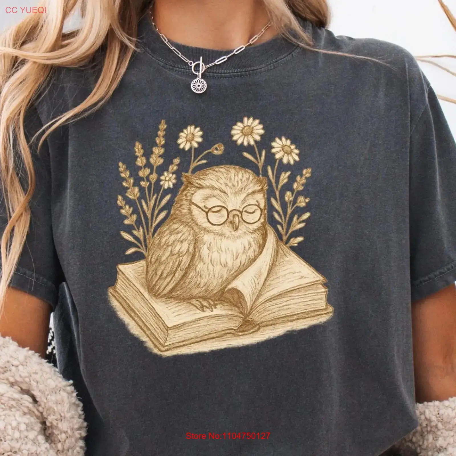 Vintage Fashion Ideas - Book Lover T Shirt Librarian Owl