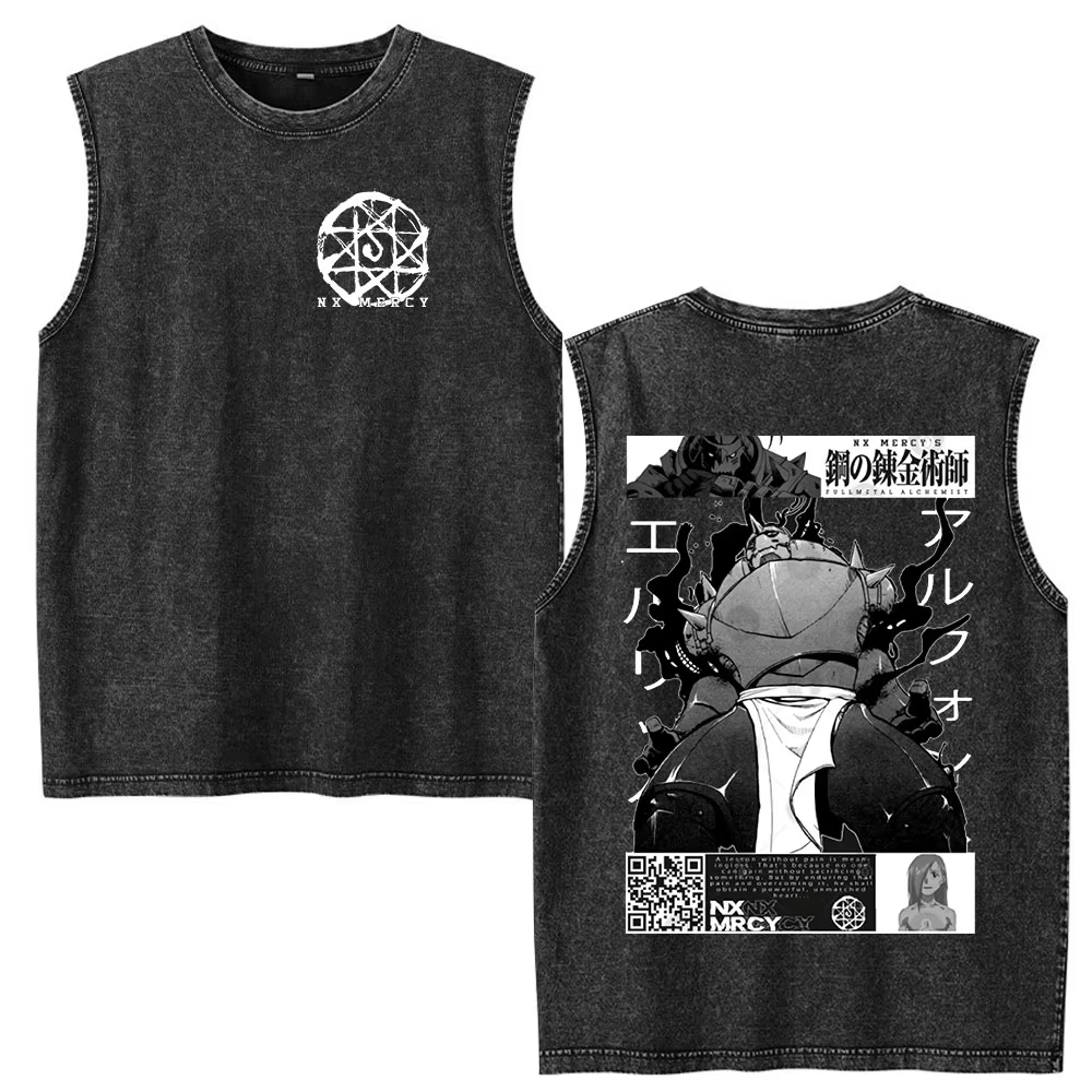 2026 Vintage Washed Anime Alch - Fashion Y Vintage ulasan dan harga