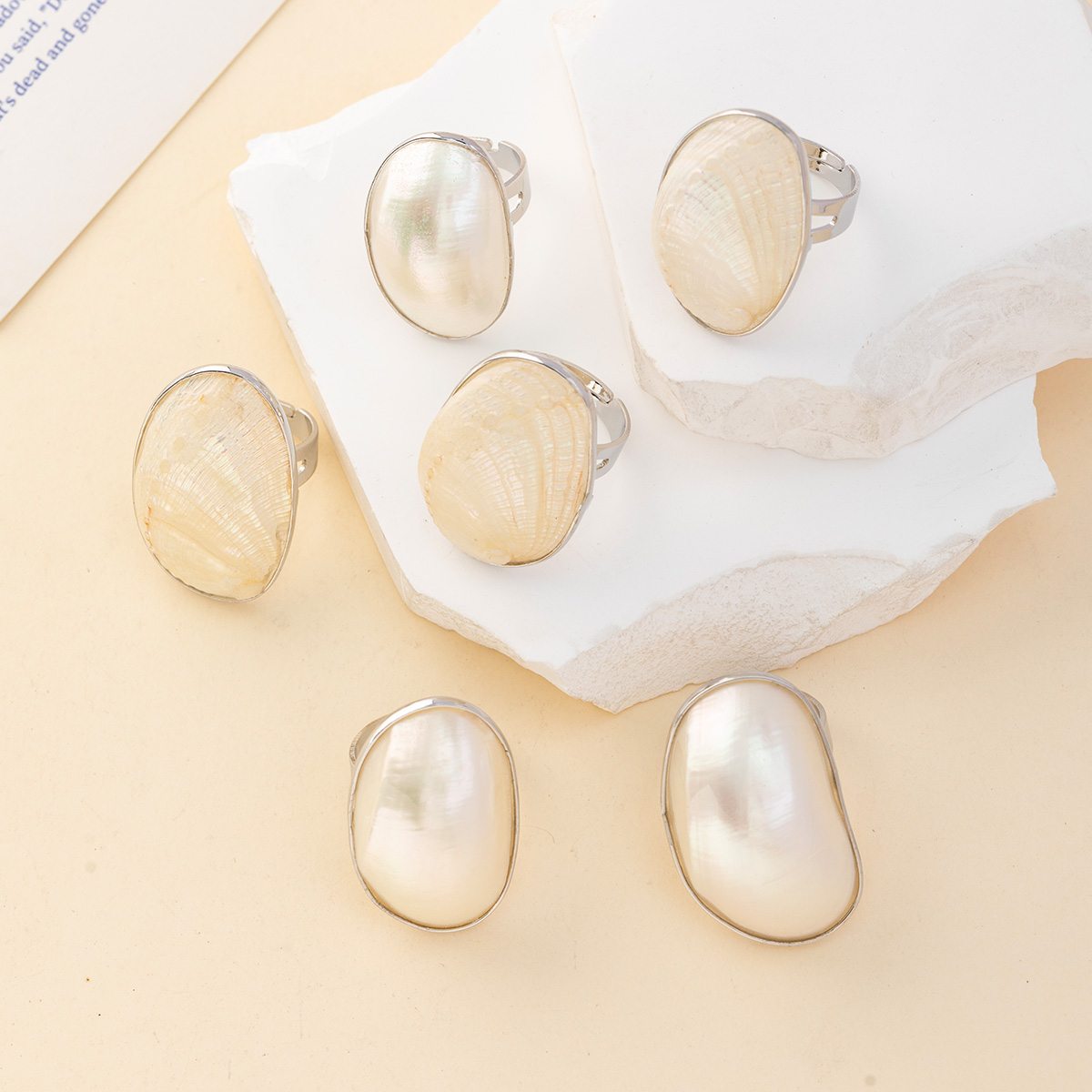 Vintage Chunky Shell Rings for - Vintage Fashion Outlet ulasan dan harga