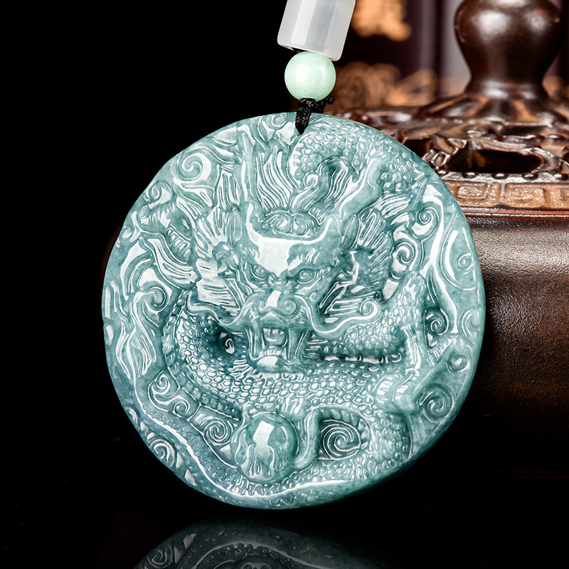 Burmese Jadeite Dragon Pendant - Vintage Fashion Accessories ulasan dan harga