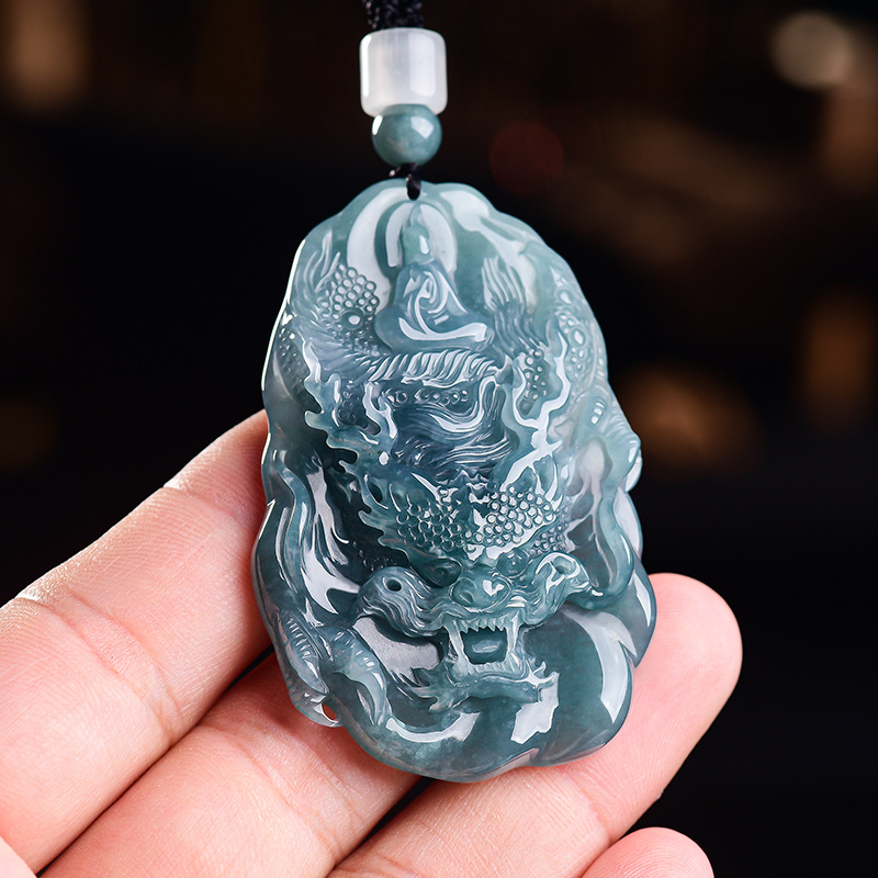 Natural Burmese Jadeite Dragon - Vintage Fashion Accessories ulasan dan harga