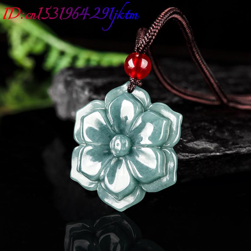 Burmese Jadeite Flower Pendant - Vintage Fashion Accessories ulasan dan harga