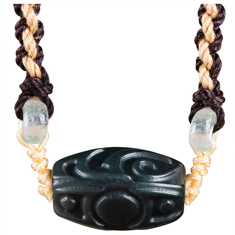 Hetian Jade Carve Bead Pendant - Vintage Fashion Accessories ulasan dan harga