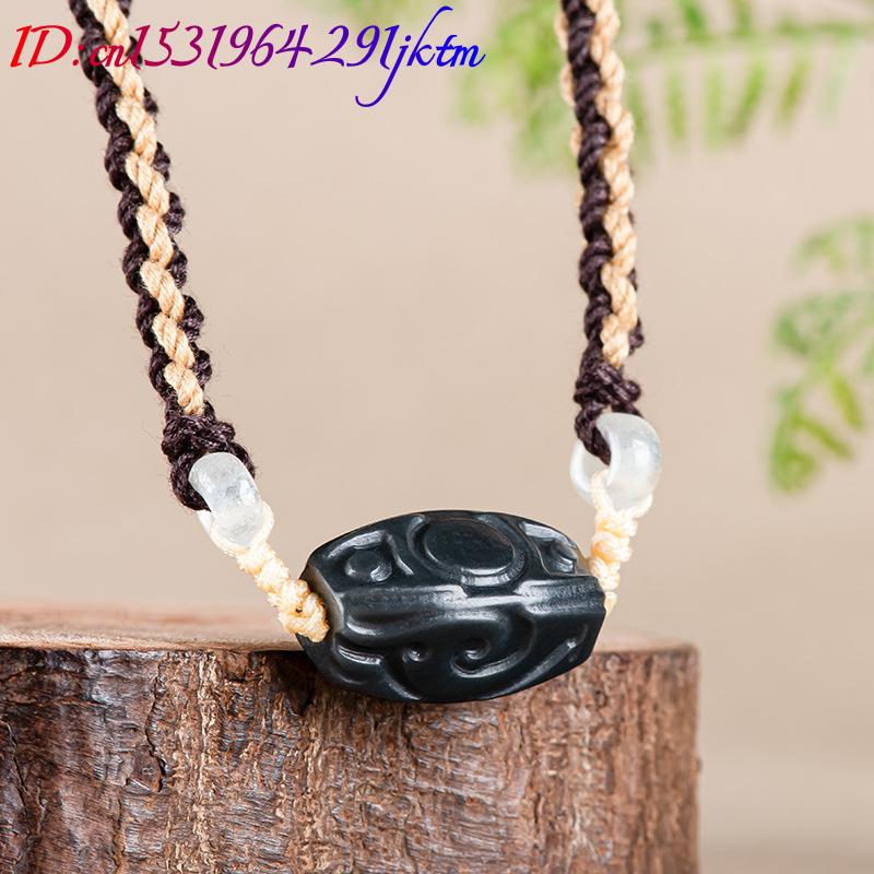 Hetian Jade Carve Bead Pendant - Vintage Fashion Accessories ulasan dan harga