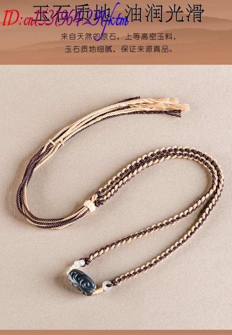 Hetian Jade Carve Bead Pendant - Vintage Fashion Accessories ulasan dan harga