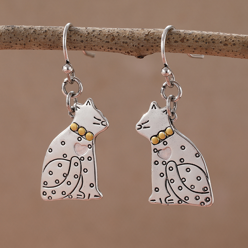 Cute Cat Kiss Pendant Earrings - Vintage Fashion Ideas ulasan dan harga