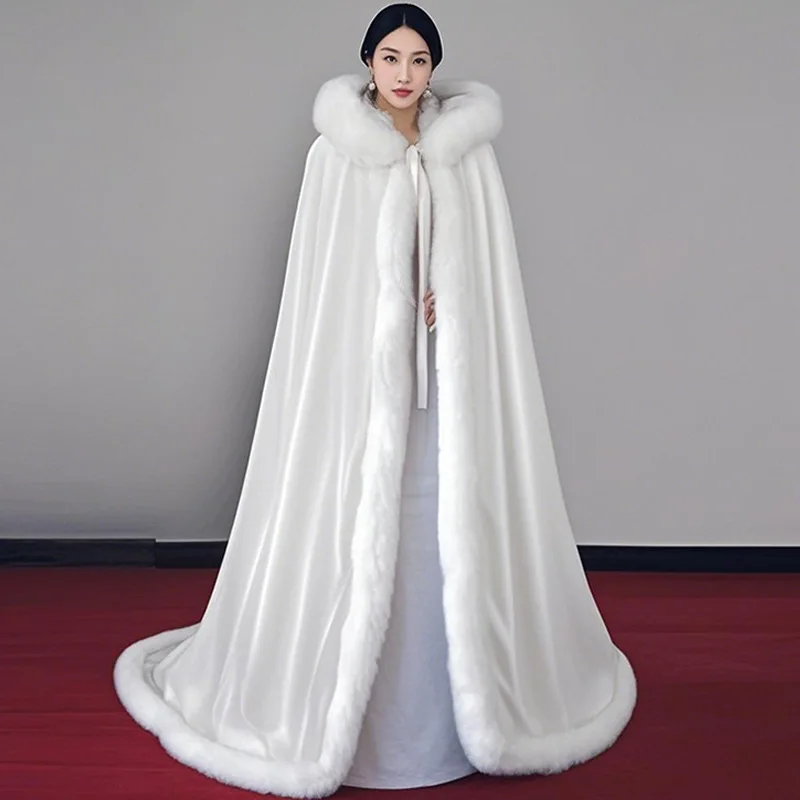 Hanfu Coat Fur Halloween Cape  - Vintage Trench Coat ulasan dan harga