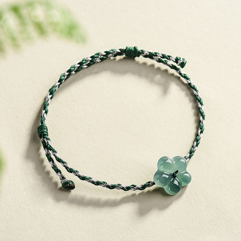 Burmese Jadeite Flower Bracele - Vintage Fashion Accessories ulasan dan harga